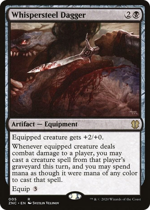0005 Whispersteel Dagger R Commander: Zendikar Rising