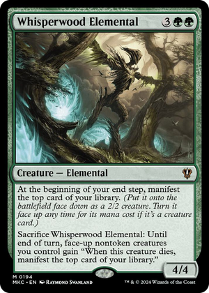 0194 Whisperwood Elemental M Commander: Murders at Karlov Manor