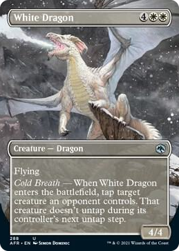 0288 White Dragon (Borderless) U Adventures in the Forgotten Realms