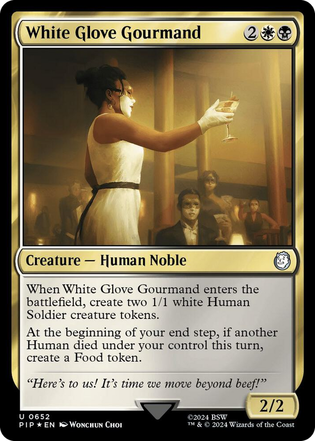 0652 White Glove Gourmand (Surge Foil) U Universes Beyond: Fallout