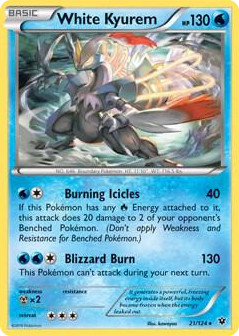 0021 White Kyurem - 21/124 (XY Fates Collide) Rare Deck Exclusives