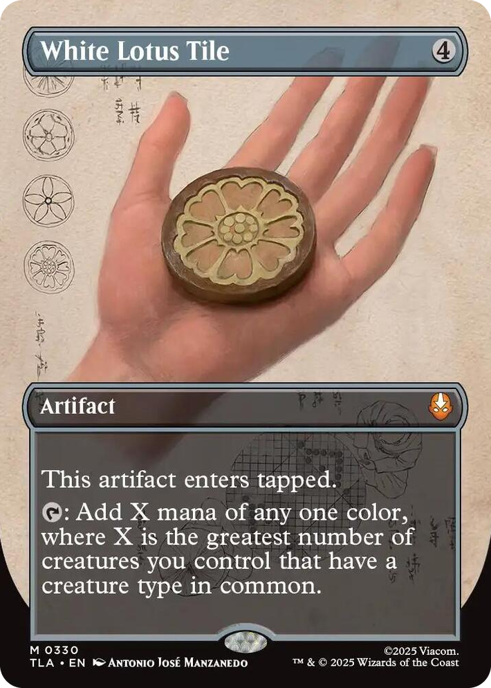 0330 White Lotus Tile (Borderless) M The Last Airbender