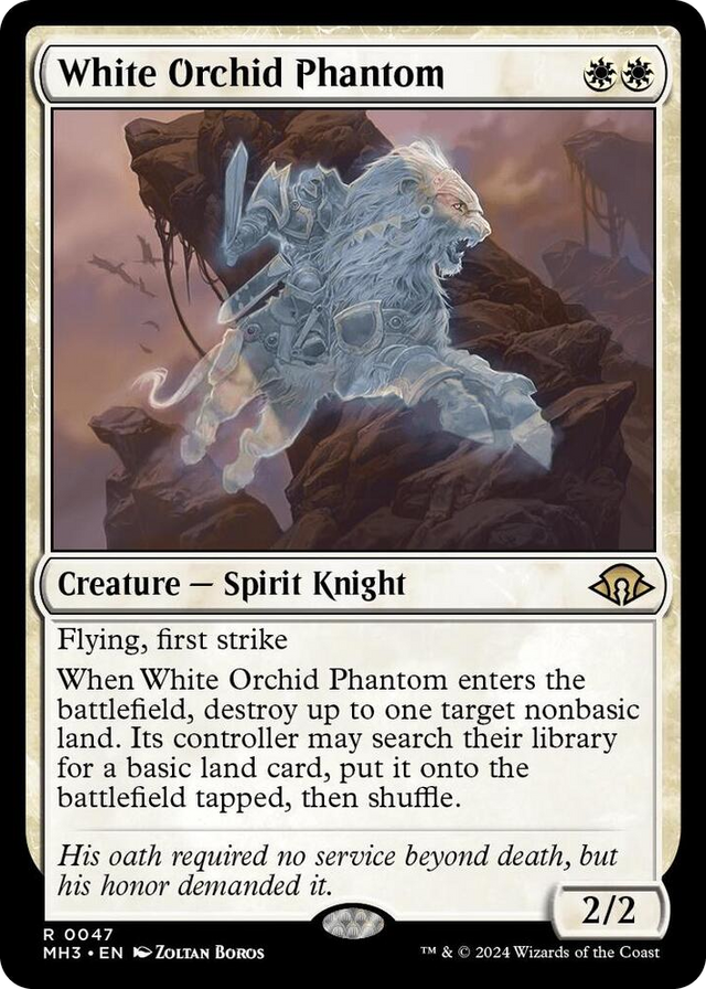 0047 White Orchid Phantom R Modern Horizons 3