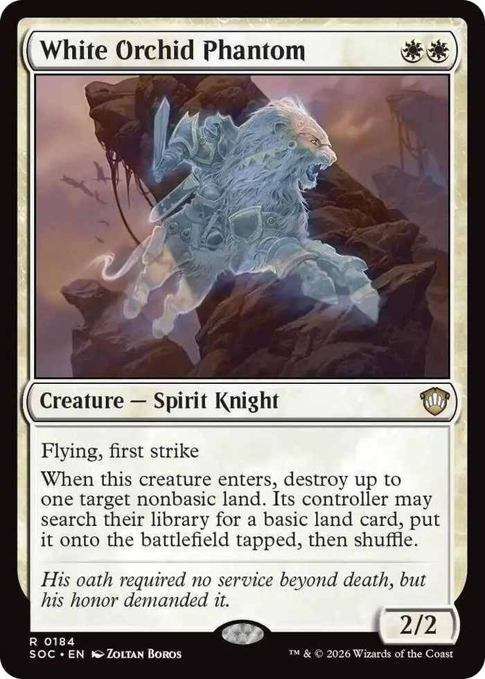 White Orchid Phantom #184 R - Commander: Secrets of Strixhaven Pokemon card