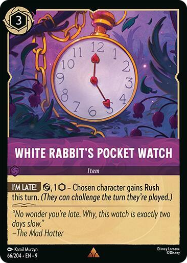 0066 White Rabbit's Pocket Watch Rare Fabled