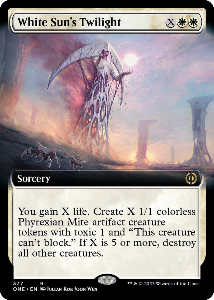 White Sun's Twilight (Extended Art) #377 R - Phyrexia: All Will Be One Pokemon card