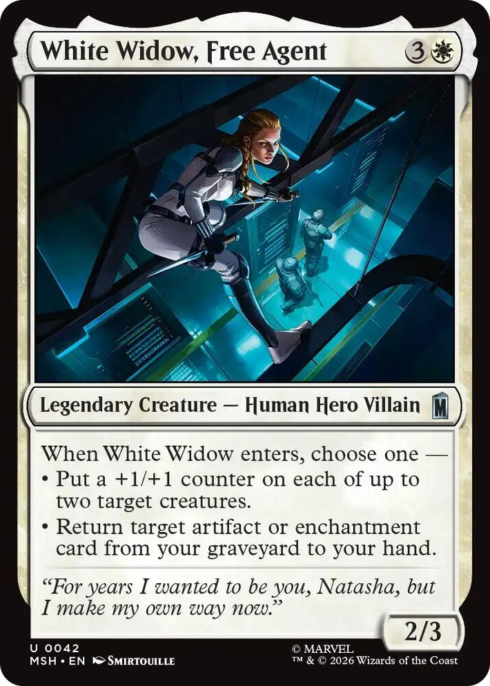 0042 White Widow, Free Agent U Marvel Super Heroes