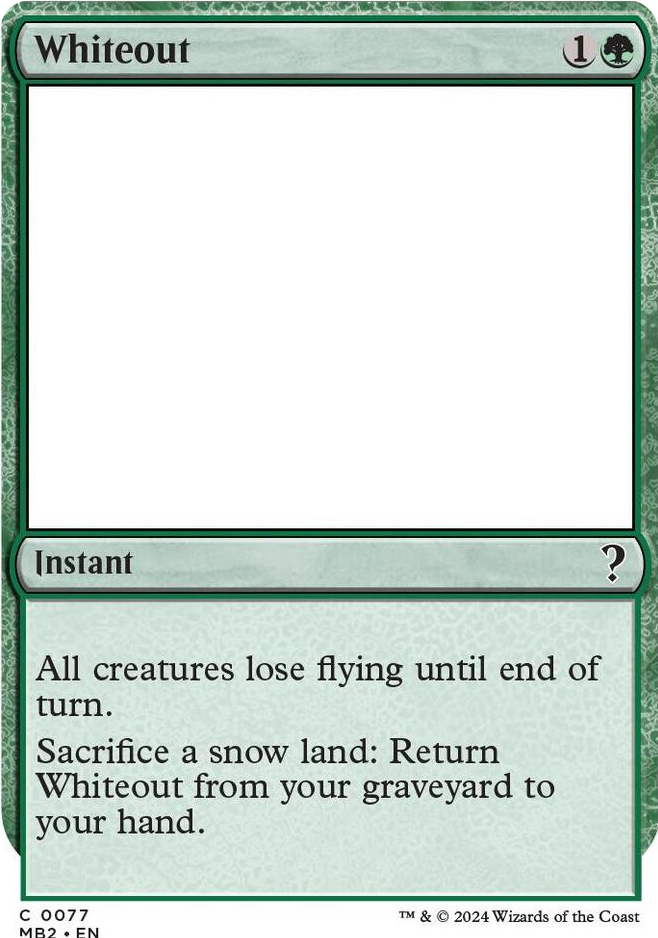 0077 Whiteout (White Border) C Mystery Booster 2
