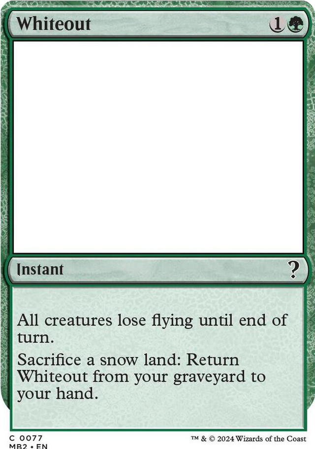 0077 Whiteout (White Border) C Mystery Booster 2