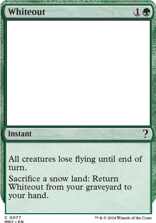 0077 Whiteout (White Border) C Mystery Booster 2
