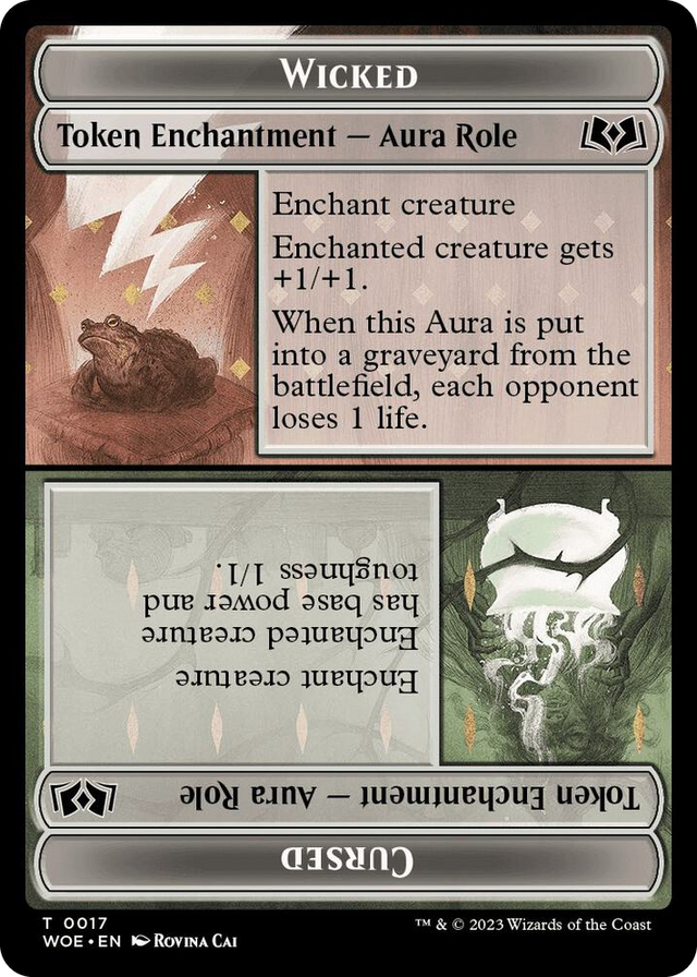0017 Wicked Role / Cursed Role Token T Wilds of Eldraine