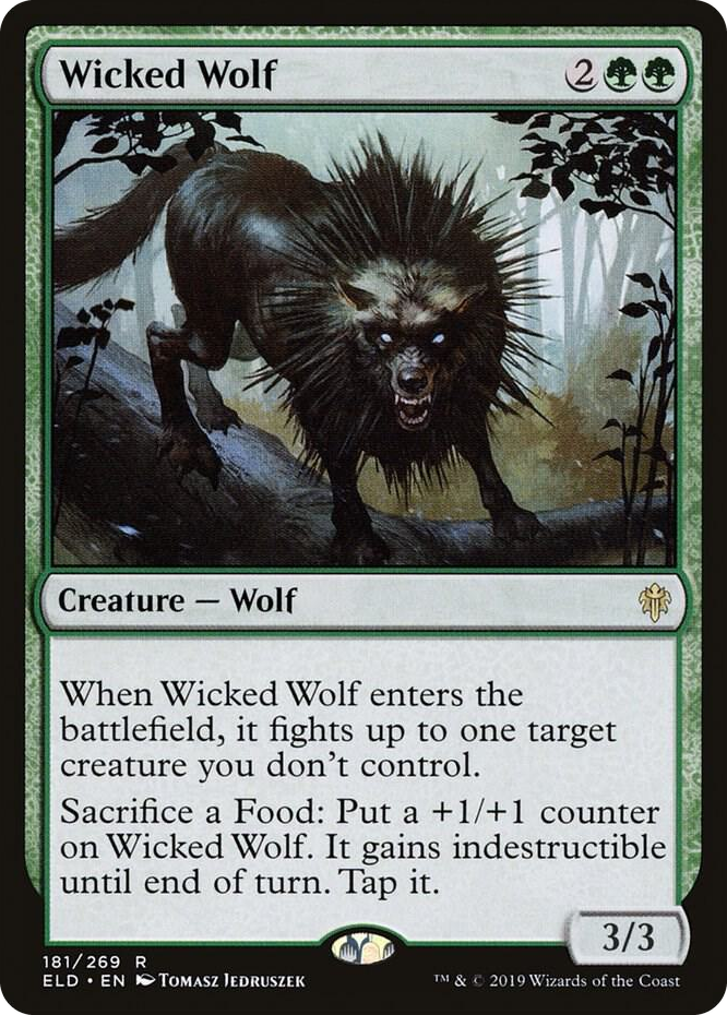 0181 Wicked Wolf R Throne of Eldraine