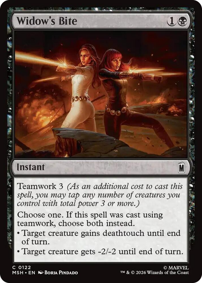 Widow's Bite #122 C - Marvel Super Heroes Pokemon card