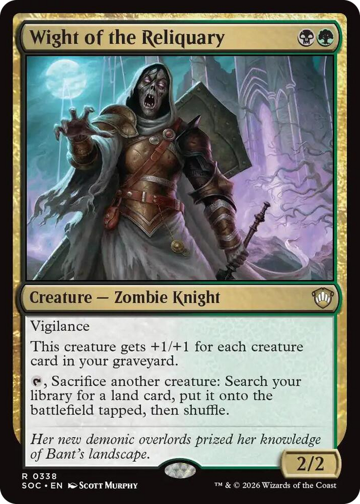 Wight of the Reliquary #338 R - Commander: Secrets of Strixhaven Pokemon card