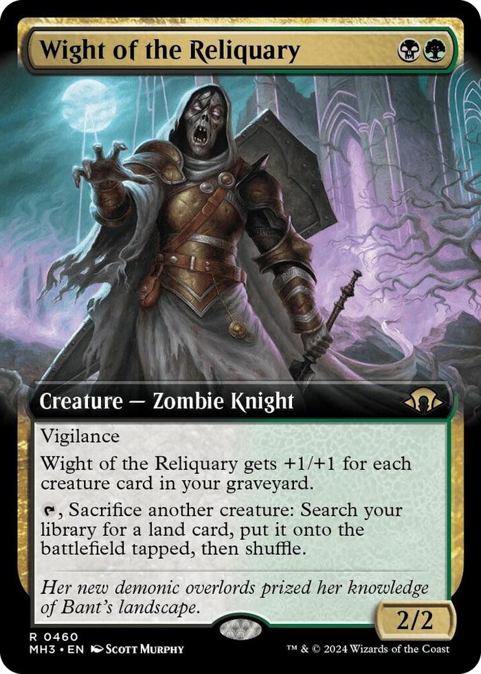Wight of the Reliquary (Extended Art) #460 R - Modern Horizons 3 Pokemon card