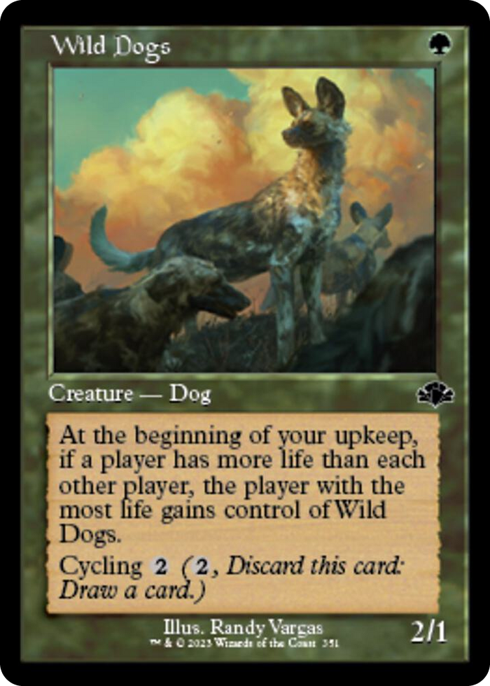 Wild Dogs (Retro Frame) #351 C - Dominaria Remastered Pokemon card
