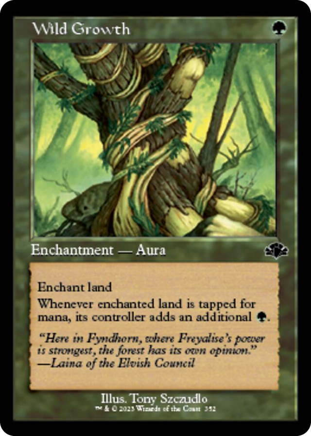 0352 Wild Growth (Retro Frame) C Dominaria Remastered