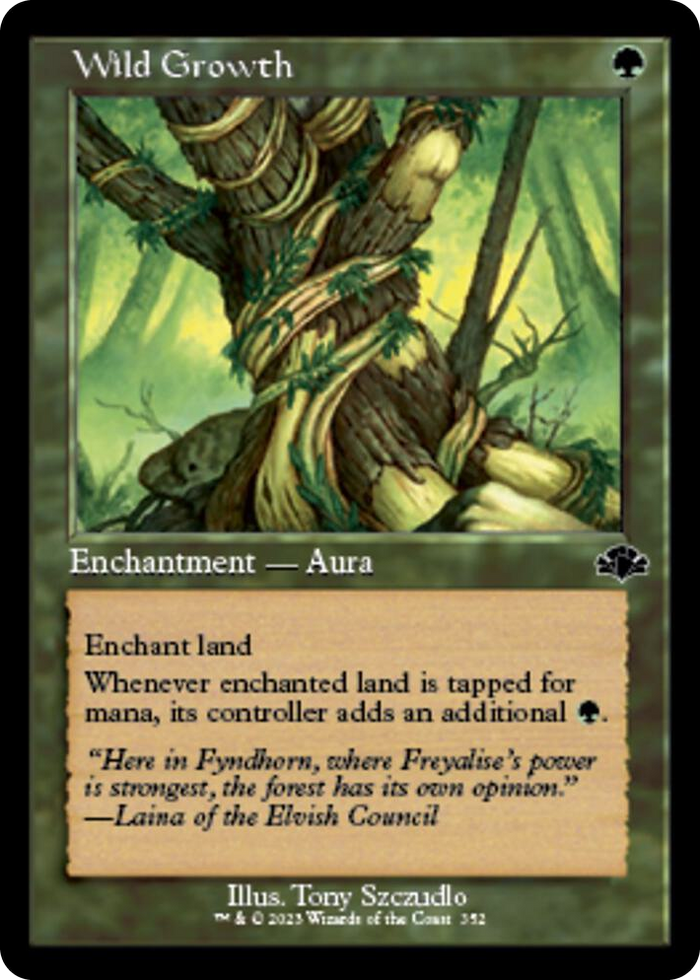 Wild Growth (Retro Frame) #352 C - Dominaria Remastered Pokemon card