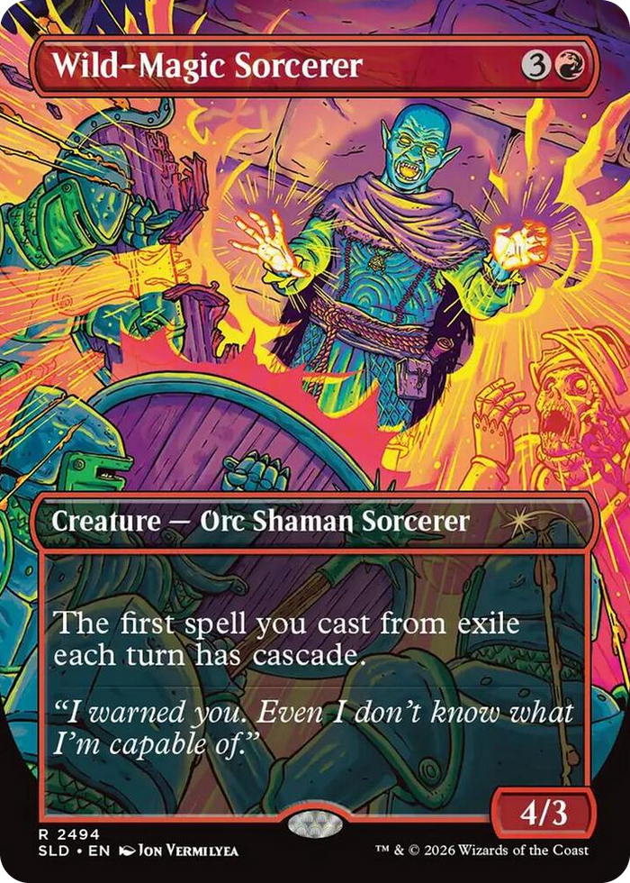 Wild-Magic Sorcerer #2494 R - Secret Lair Drop Series Pokemon card