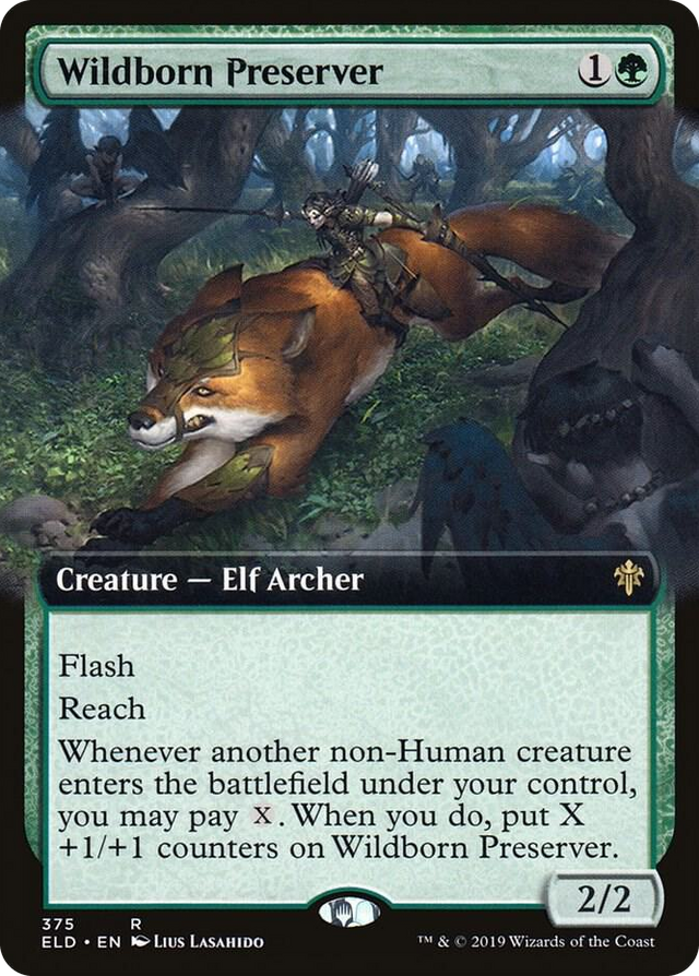 0375 Wildborn Preserver (Extended Art) R Throne of Eldraine