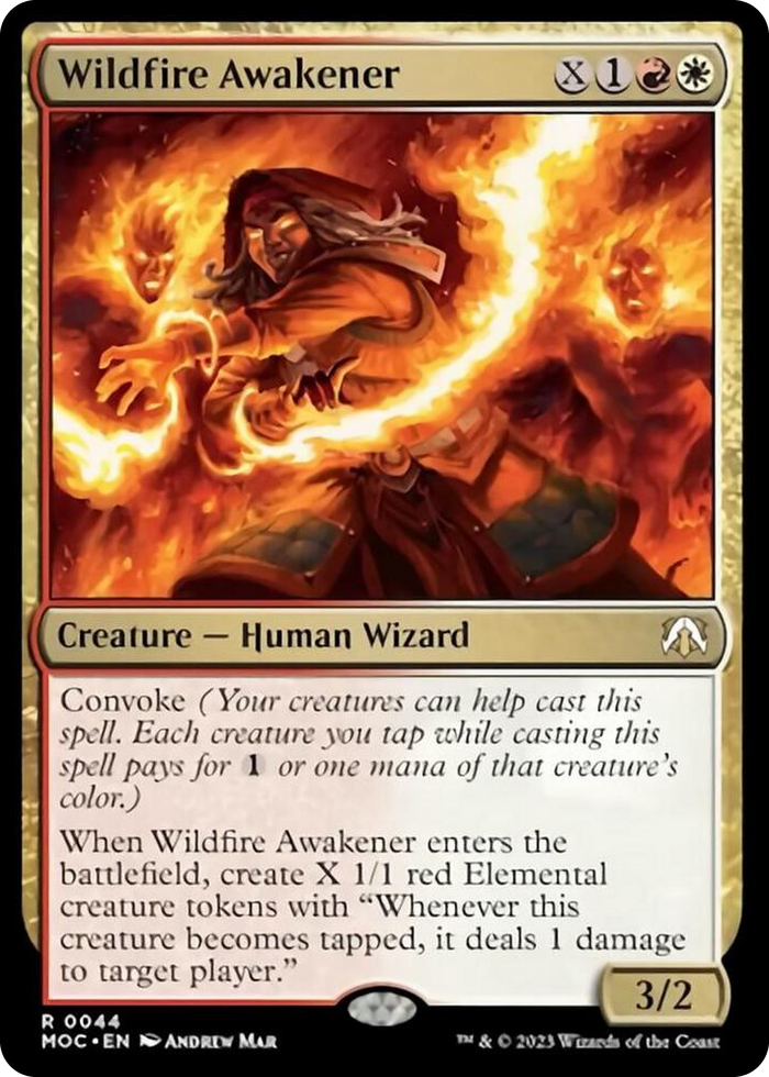 Wildfire Awakener #44 R - Commander: March of the Machine Pokemon card