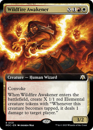 0131 Wildfire Awakener (Extended Art) R Commander: March of the Machine