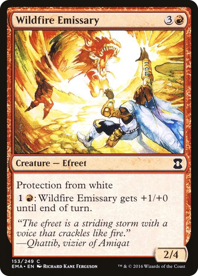 Wildfire Emissary #153 C - Eternal Masters Pokemon card