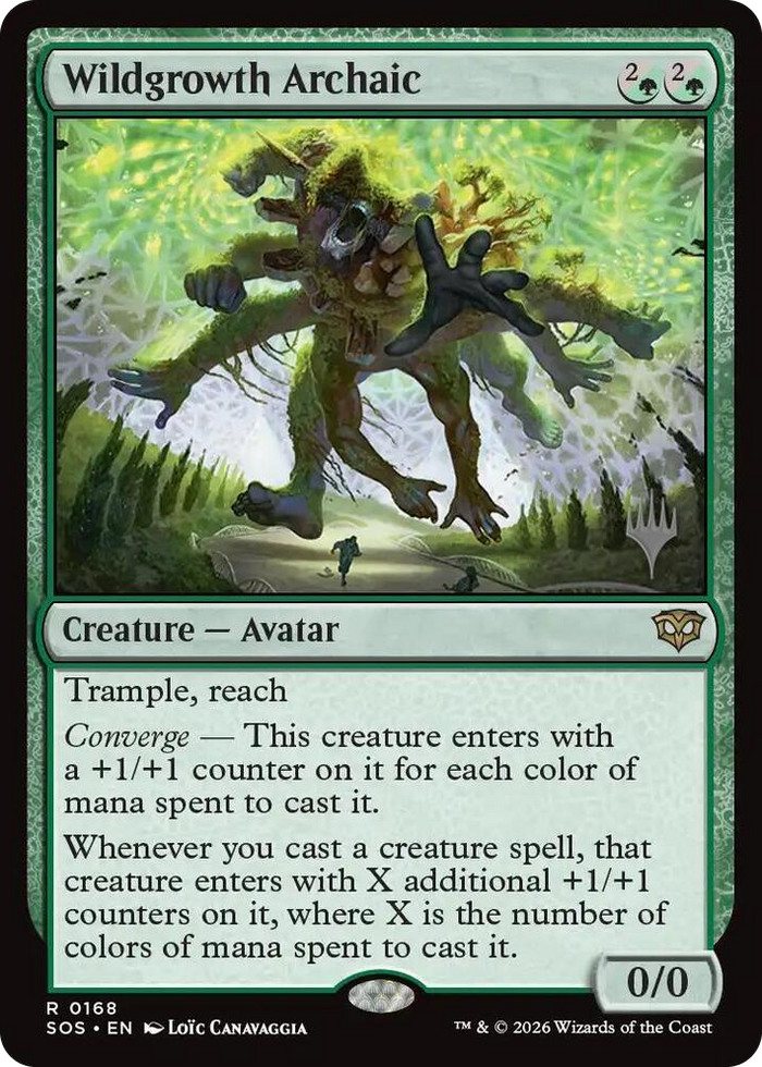 Wildgrowth Archaic #168 R - Promo Pack: Secrets of Strixhaven Pokemon card