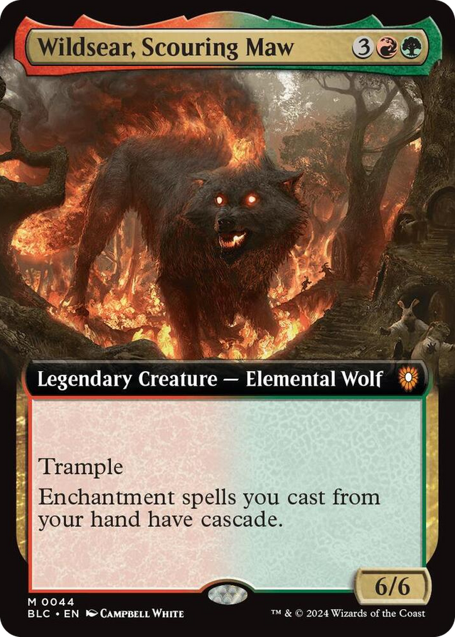 0044 Wildsear, Scouring Maw (Extended Art) M Commander: Bloomburrow