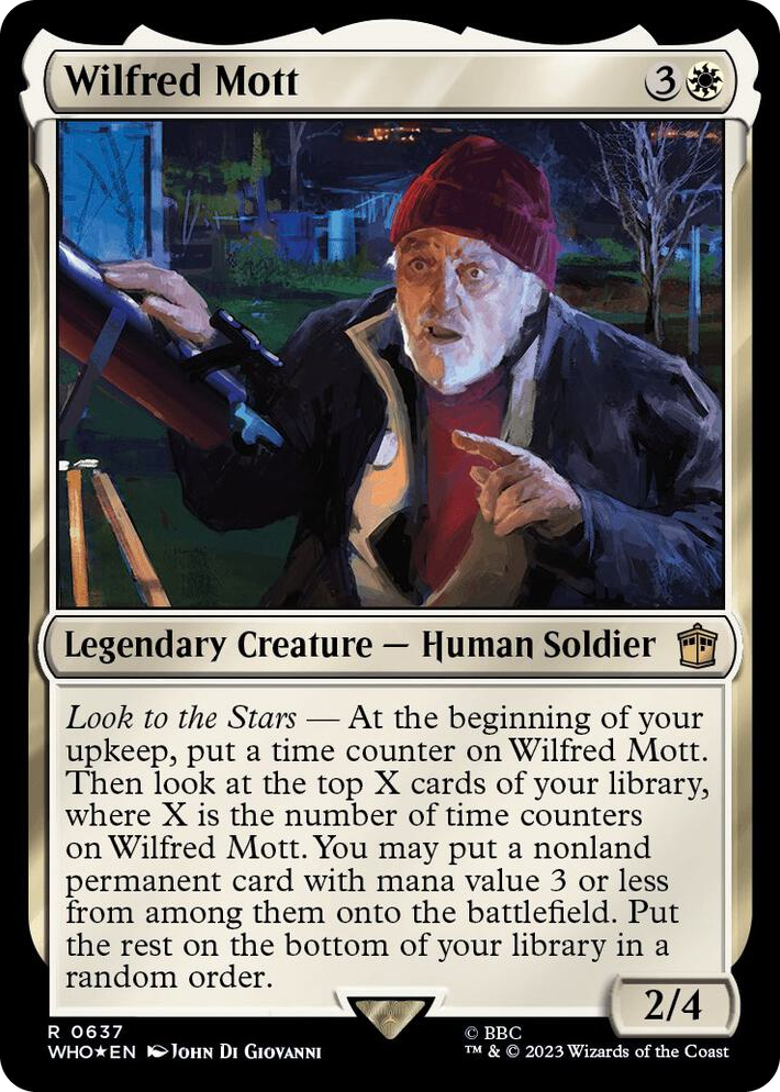 0637 Wilfred Mott (Surge Foil) R Universes Beyond: Doctor Who