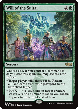0049 Will of the Sultai R Commander: Tarkir: Dragonstorm