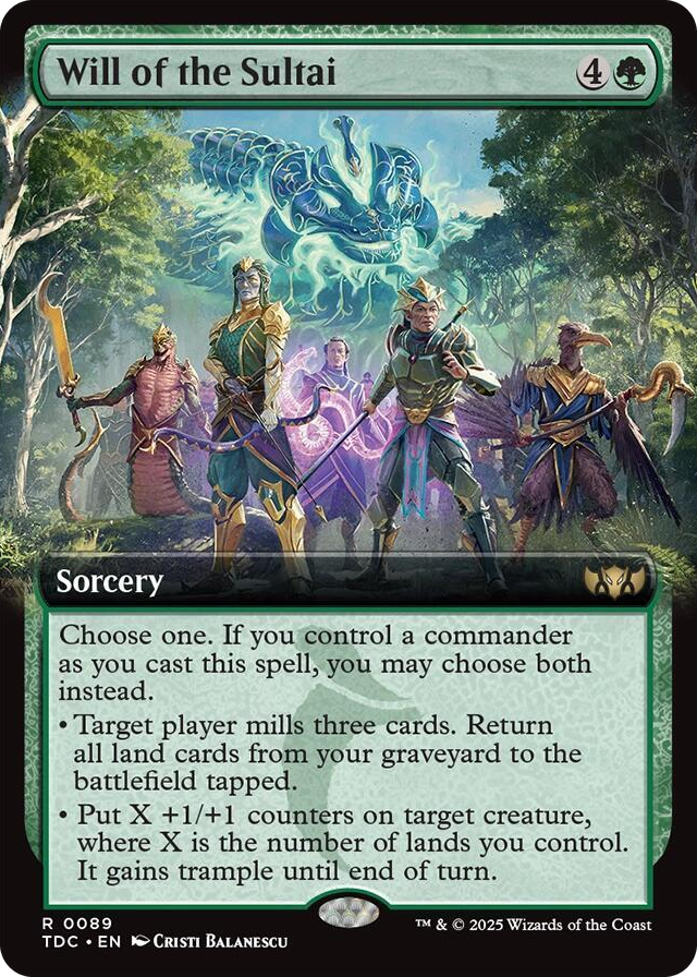 Will of the Sultai (Extended Art) #89 R - Commander: Tarkir: Dragonstorm Pokemon card