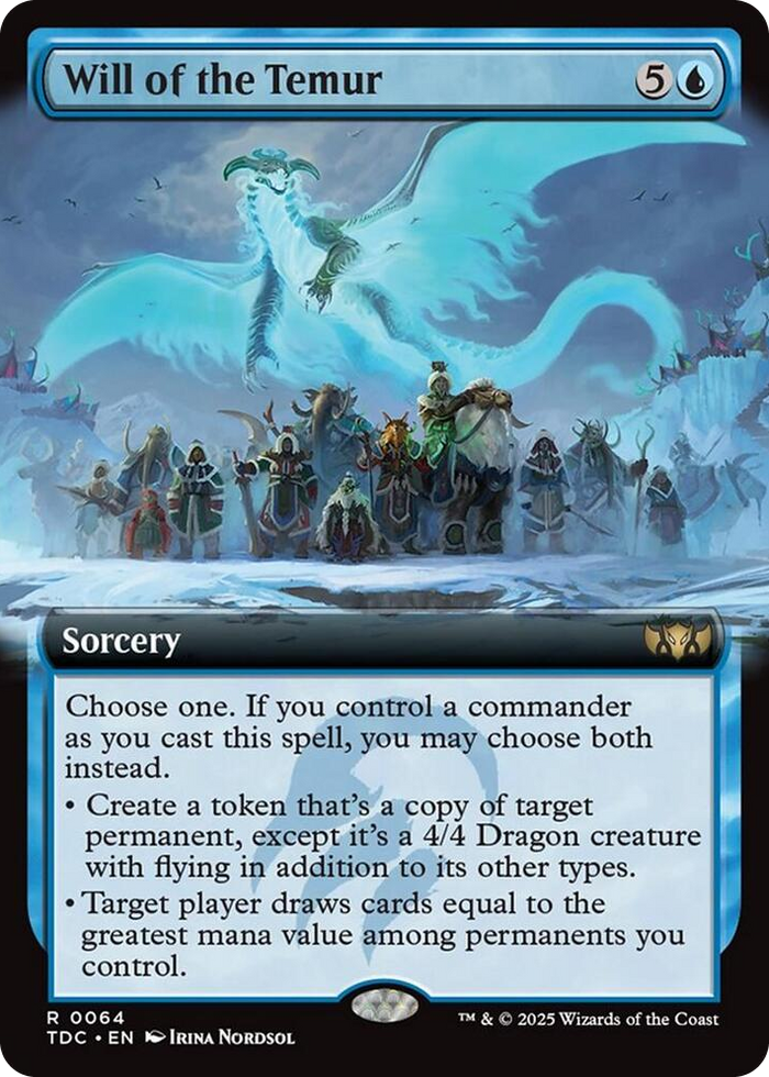 Will of the Temur (Extended Art) #64 R - Commander: Tarkir: Dragonstorm Pokemon card