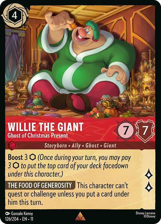 0126 Willie the Giant - Ghost of Christmas Present Rare Winterspell