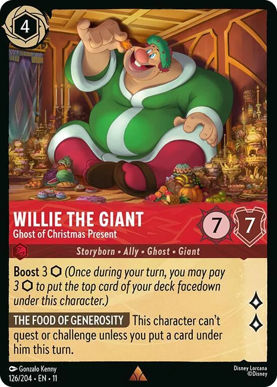 0126 Willie the Giant - Ghost of Christmas Present Rare Winterspell