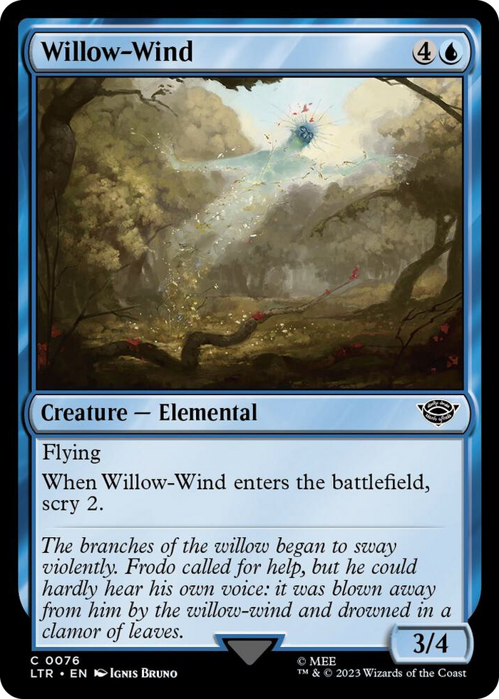 Willow-Wind #76 C - Universes Beyond: The Lord of the Rings: Tales of Middle-earth Pokemon card
