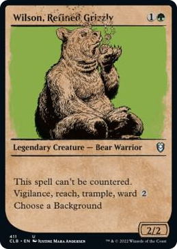 Wilson, Refined Grizzly (Showcase) #411 U - Commander Legends: Battle for Baldur's Gate Pokemon card