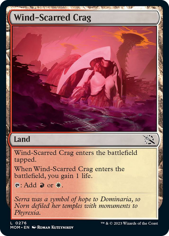 Wind-Scarred Crag #276 C - March of the Machine Pokemon card