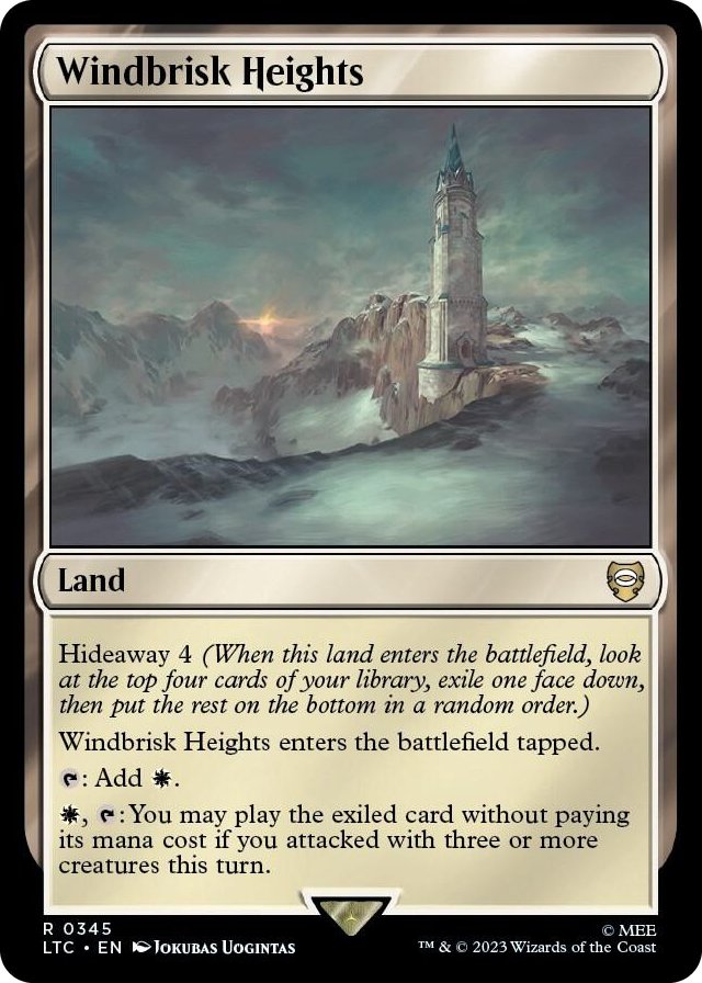 Windbrisk Heights #345 R - Commander: The Lord of the Rings: Tales of Middle-earth Pokemon card
