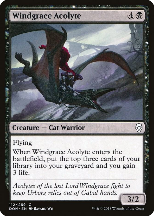 0112 Windgrace Acolyte C Dominaria