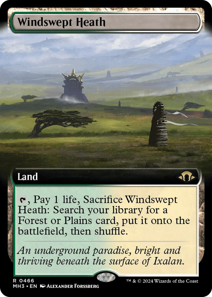 0466 Windswept Heath (Extended Art) R Modern Horizons 3