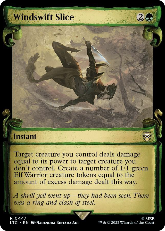 Windswift Slice (Showcase Scrolls) #447 R - Commander: The Lord of the Rings: Tales of Middle-earth Pokemon card