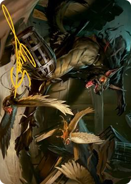 0055 Wing Shredder Art Card (Gold-Stamped Signature) S Art Series: Innistrad: Midnight Hunt