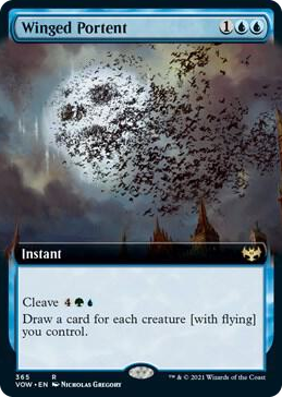 Winged Portent (Extended Art) #365 R - Innistrad: Crimson Vow Pokemon card