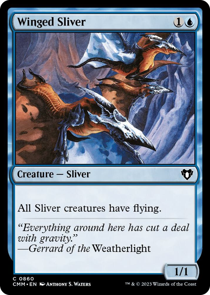 0860 Winged Sliver C Commander Masters