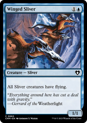 0860 Winged Sliver C Commander Masters