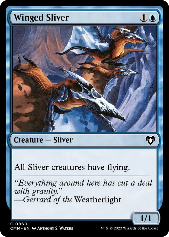 0860 Winged Sliver C Commander Masters