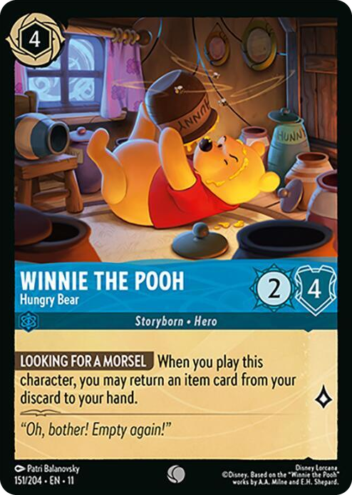0151 Winnie the Pooh - Hungry Bear Common Winterspell