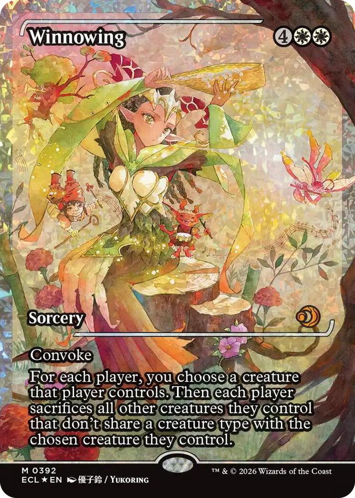 Winnowing (Showcase) (Fracture Foil) #392 M - Lorwyn Eclipsed Pokemon card