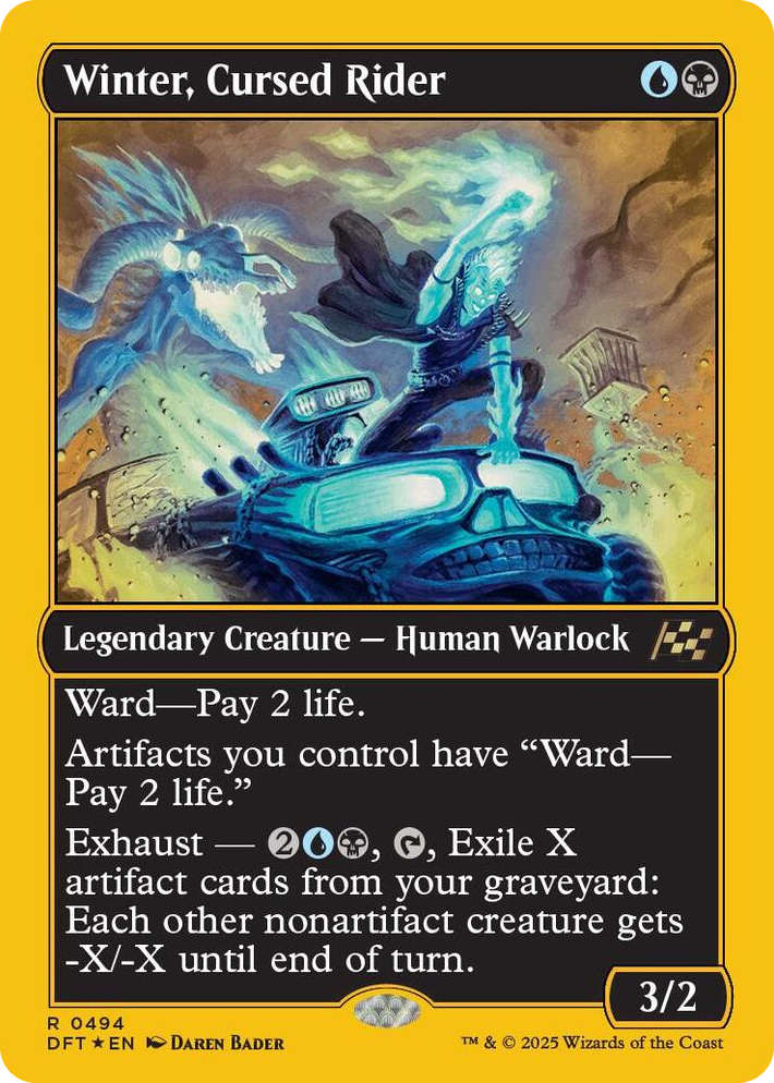 0494 Winter, Cursed Rider (First-Place Foil) R Aetherdrift